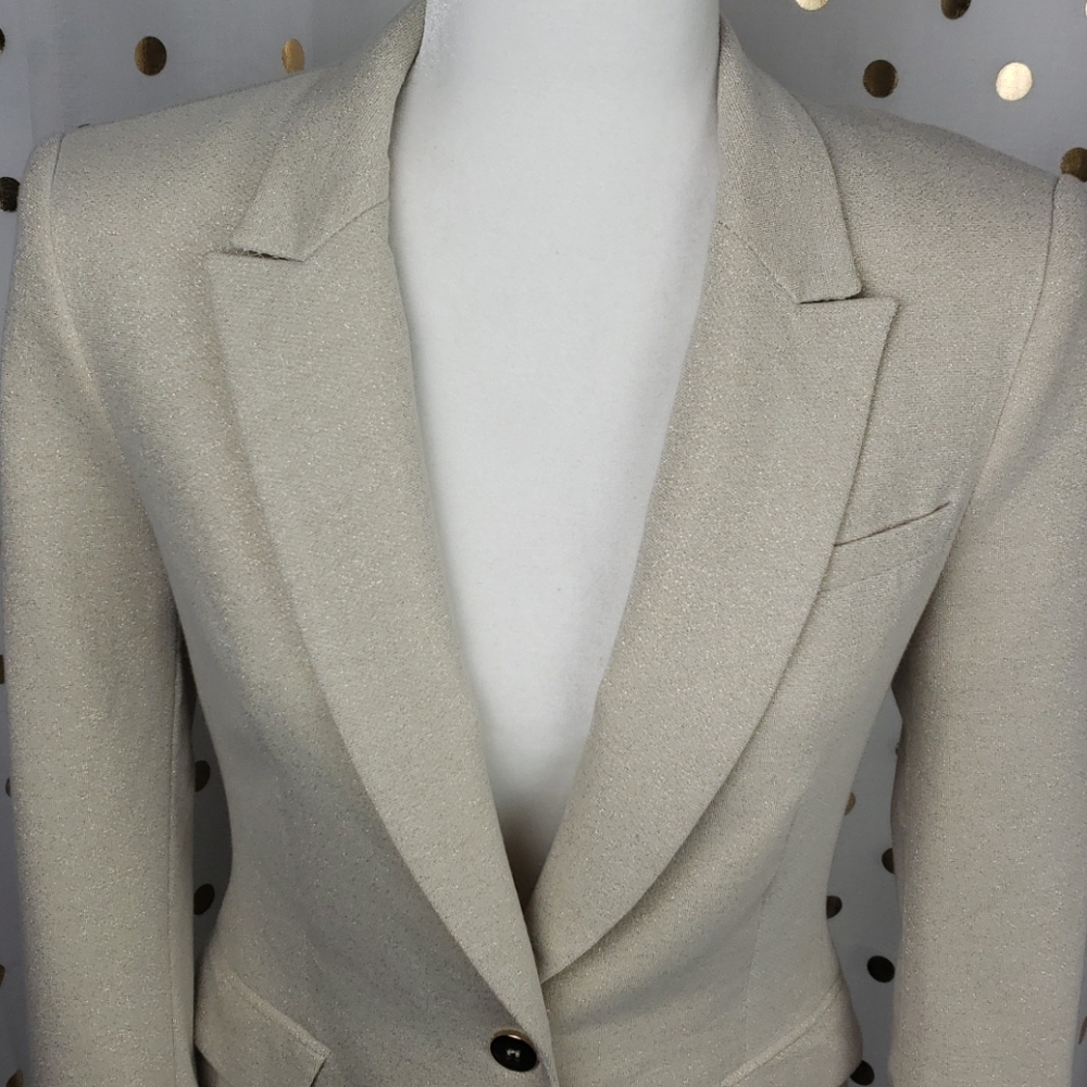 Zara Basic Single Breasted Gold Blazer - image 2